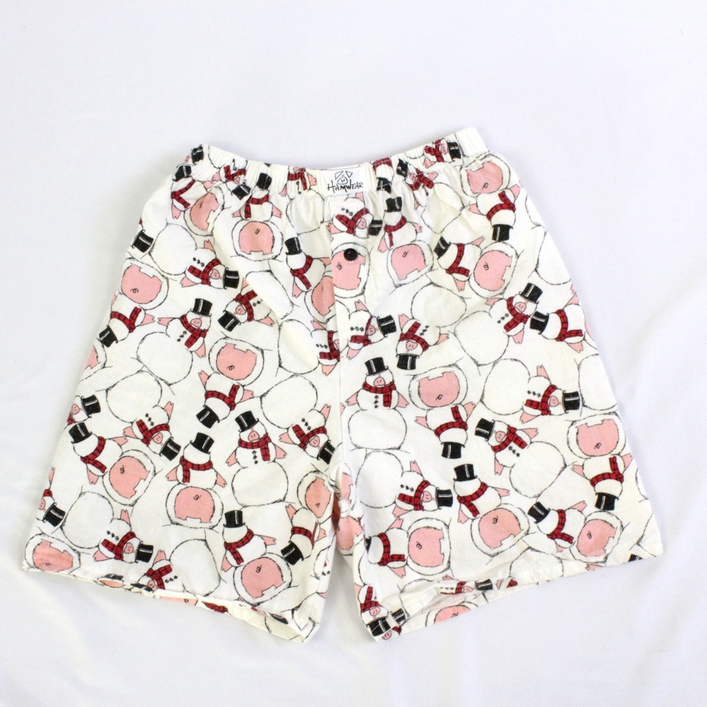 SOLD! - VTG HamWear Shorts Flat Front Sz L Snowman